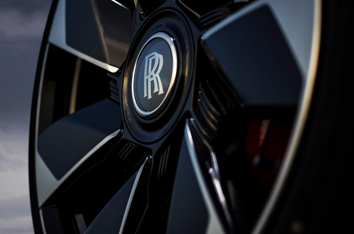 Rolls Royce Drop Tail La Rose Noir wheel close Rolls Royce Drop Tail La Rose Noir wheel close
