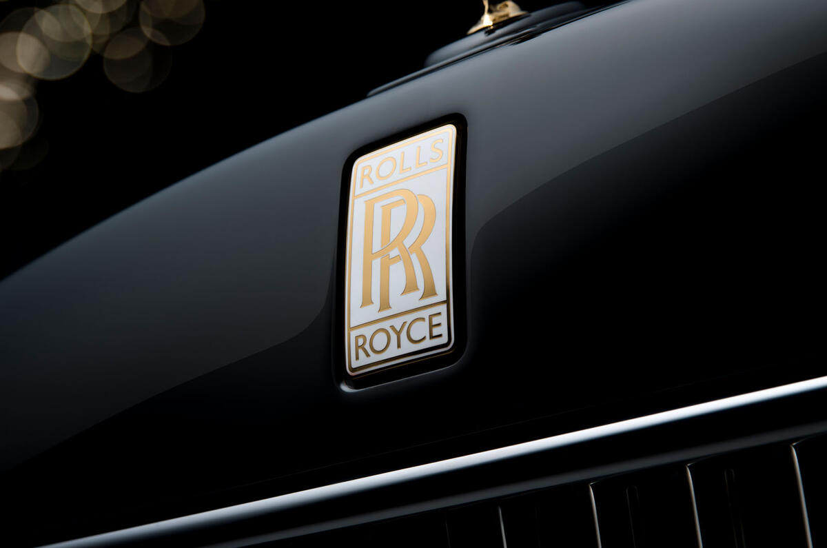 Rolls Royce Phantom Centenary badge detail Rolls Royce Phantom Centenary badge detail
