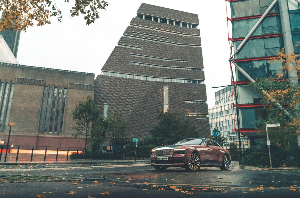 Rolls Royce Spectre 2023 in London front Rolls Royce Spectre 2023 in London front