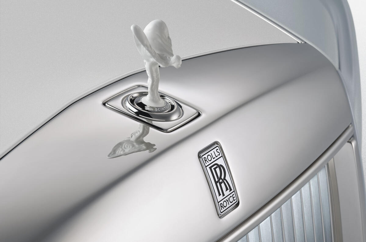 Rolls Royce Phantom Scintilla ceramic bonnet mascot Rolls Royce Phantom Scintilla ceramic bonnet mascot