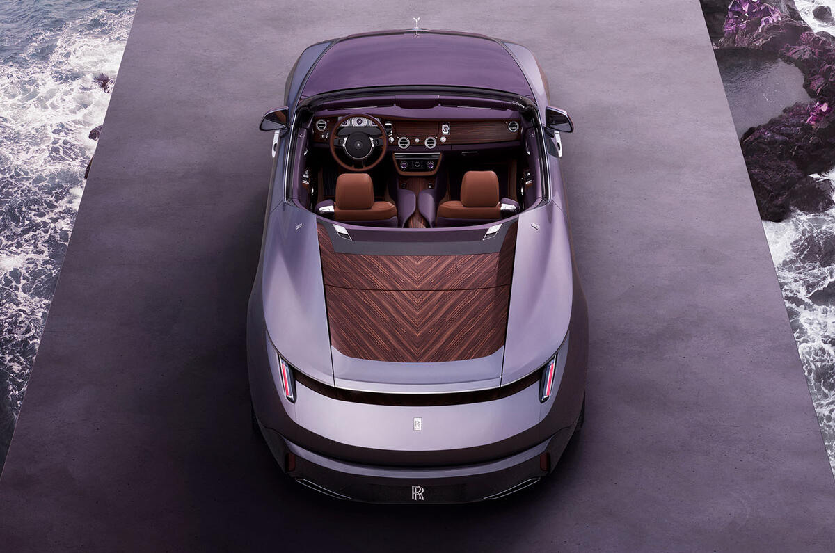 Rolls Royce Amethyst Drop Tail rear birds eye view Rolls Royce Amethyst Drop Tail rear birds eye view