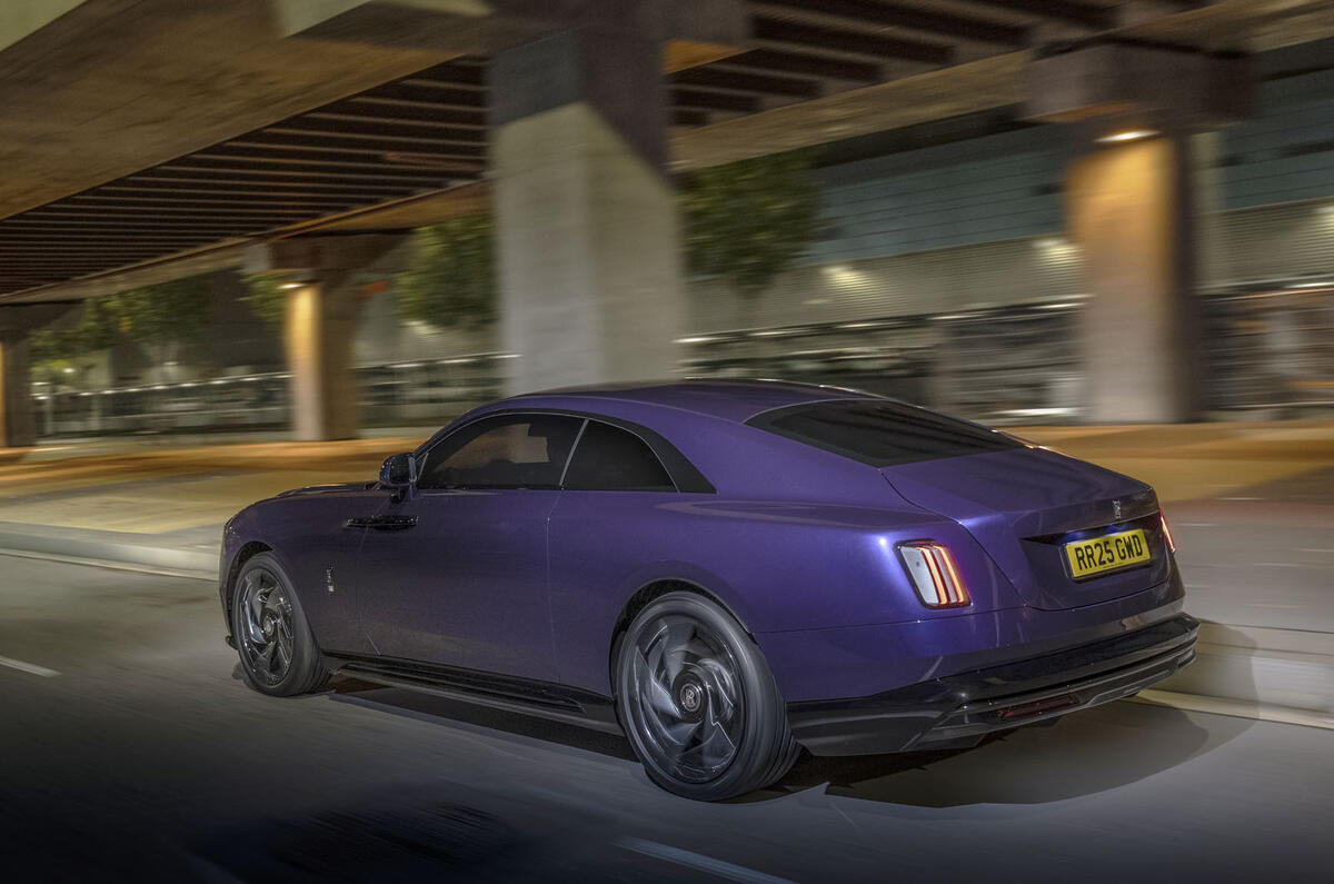 Rolls Royce Black Badge Spectre tracking rear Rolls Royce Black Badge Spectre tracking rear