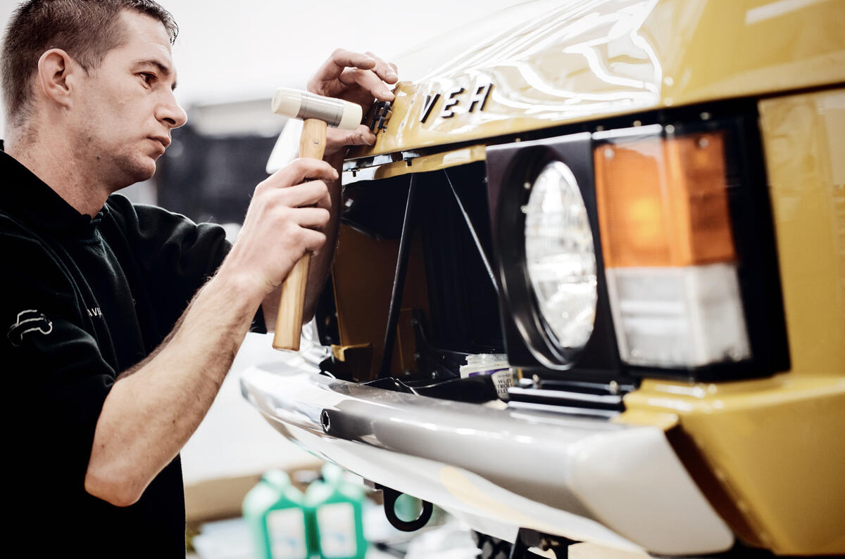 1978 two-door Range Rover being refurbished