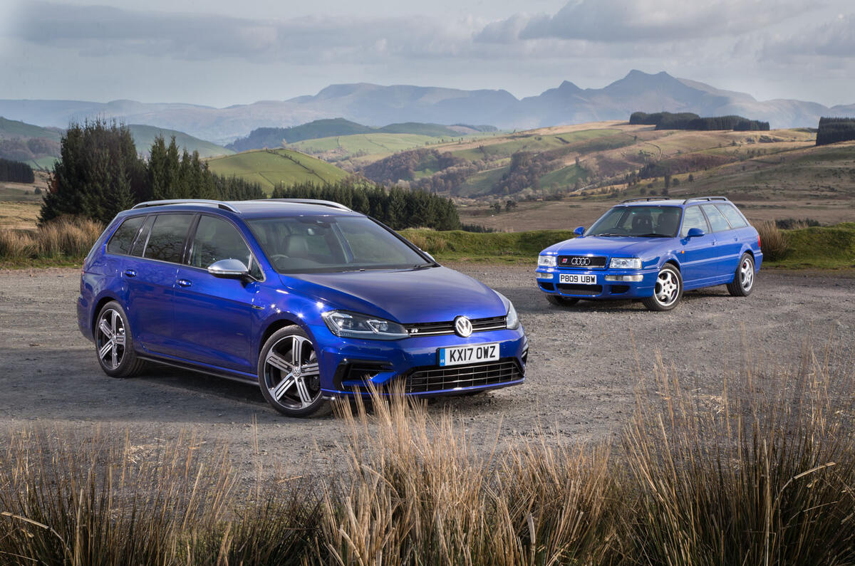 Audi RS2 Avant vs Volkswagen Golf R Estate - comparison
