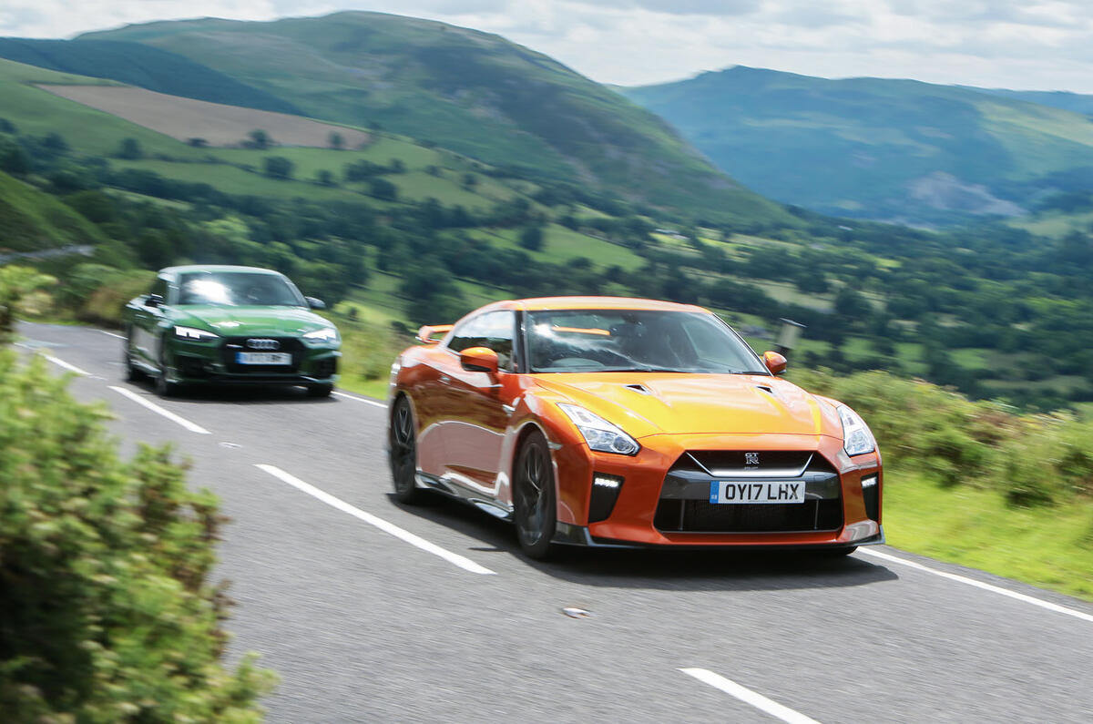 New Audi RS5 vs Nissan GT-R: two super-coupes do battle in Snowdonia