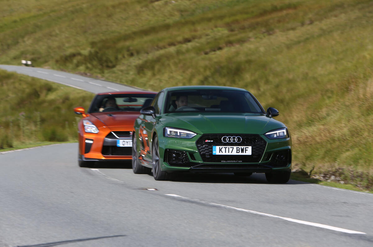 New Audi RS5 vs Nissan GT-R: two super-coupes do battle in Snowdonia