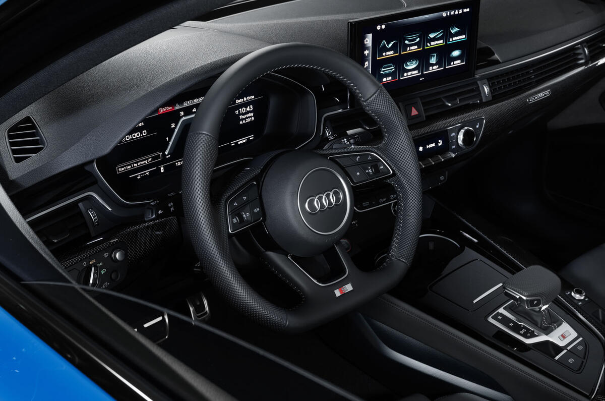 2019 Audi S4 press packet - steering wheel