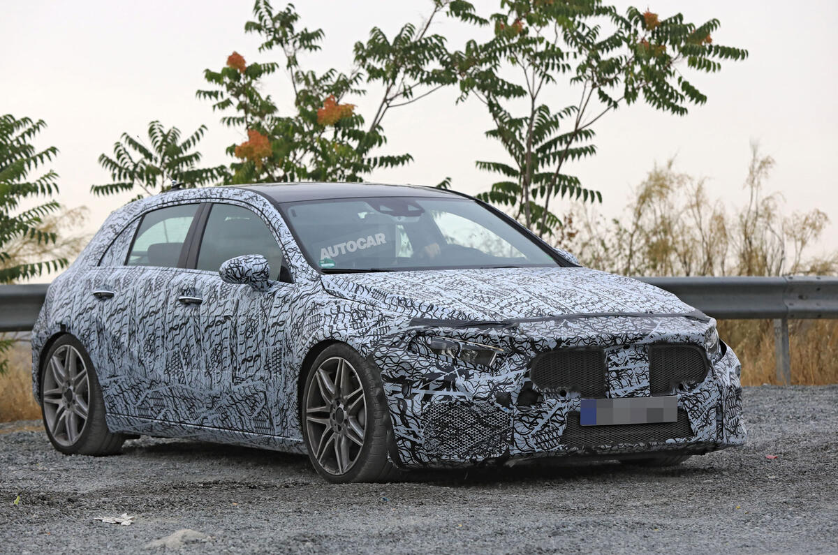 2019 Mercedes-AMG A45 'Predator' seen in production bodywork