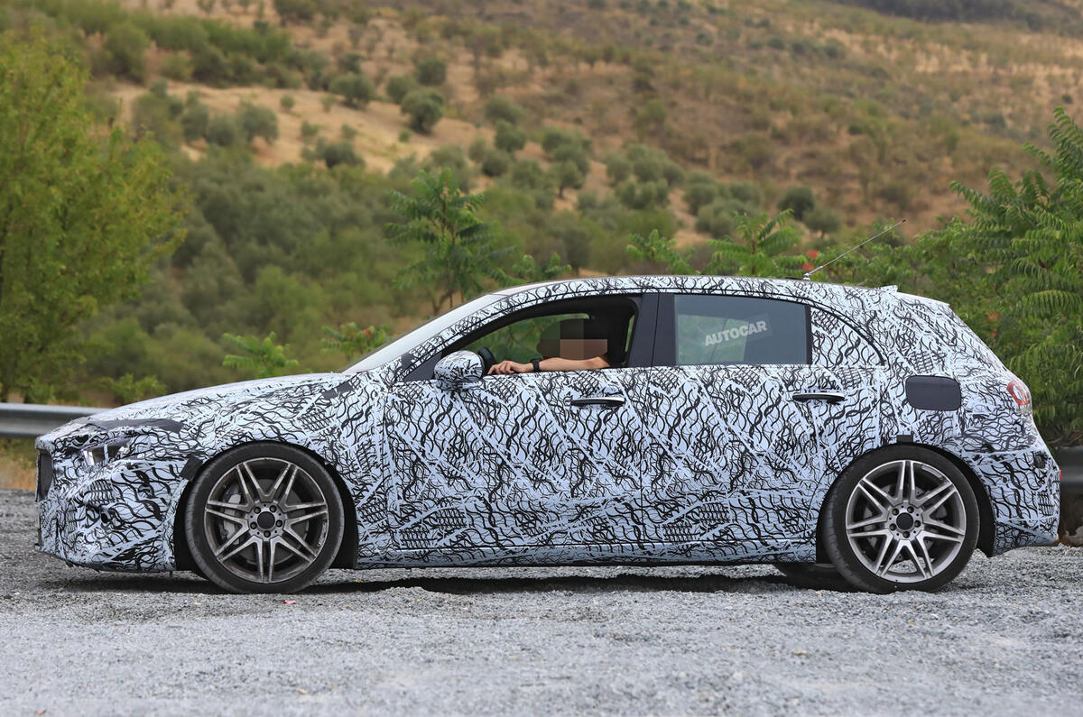 2019 Mercedes-AMG A45 'Predator' seen in production bodywork