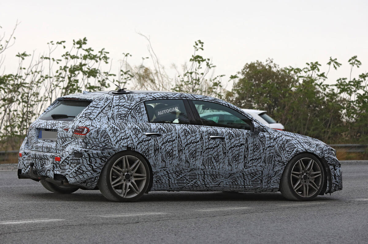 2019 Mercedes-AMG A45 'Predator' seen in production bodywork