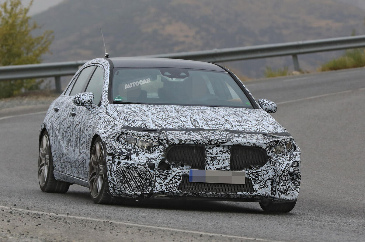 2019 Mercedes-AMG A45 'Predator' seen in production bodywork