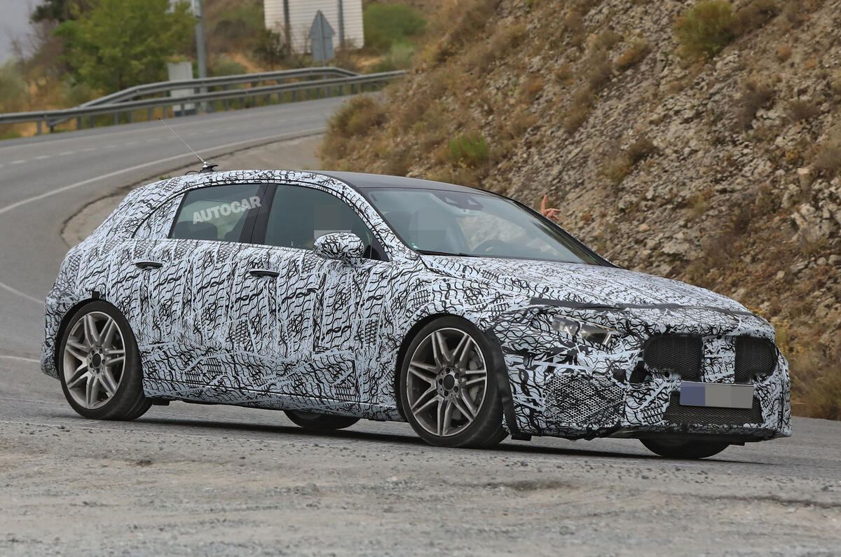 2019 Mercedes-AMG A45 'Predator' seen in production bodywork