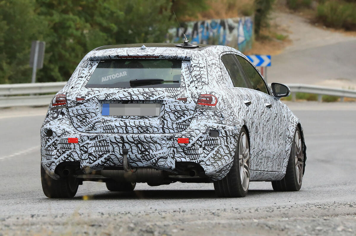 2019 Mercedes-AMG A45 'Predator' seen in production bodywork