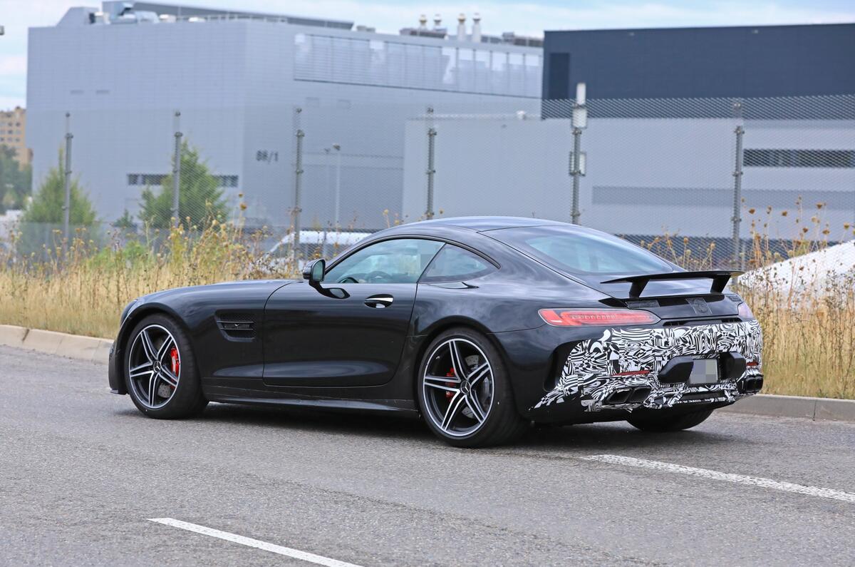 2019 Mercedes AMG GT spies side rear