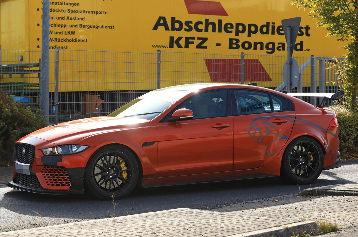 New Jaguar XE SV Project 8 tests at the Nürburgring