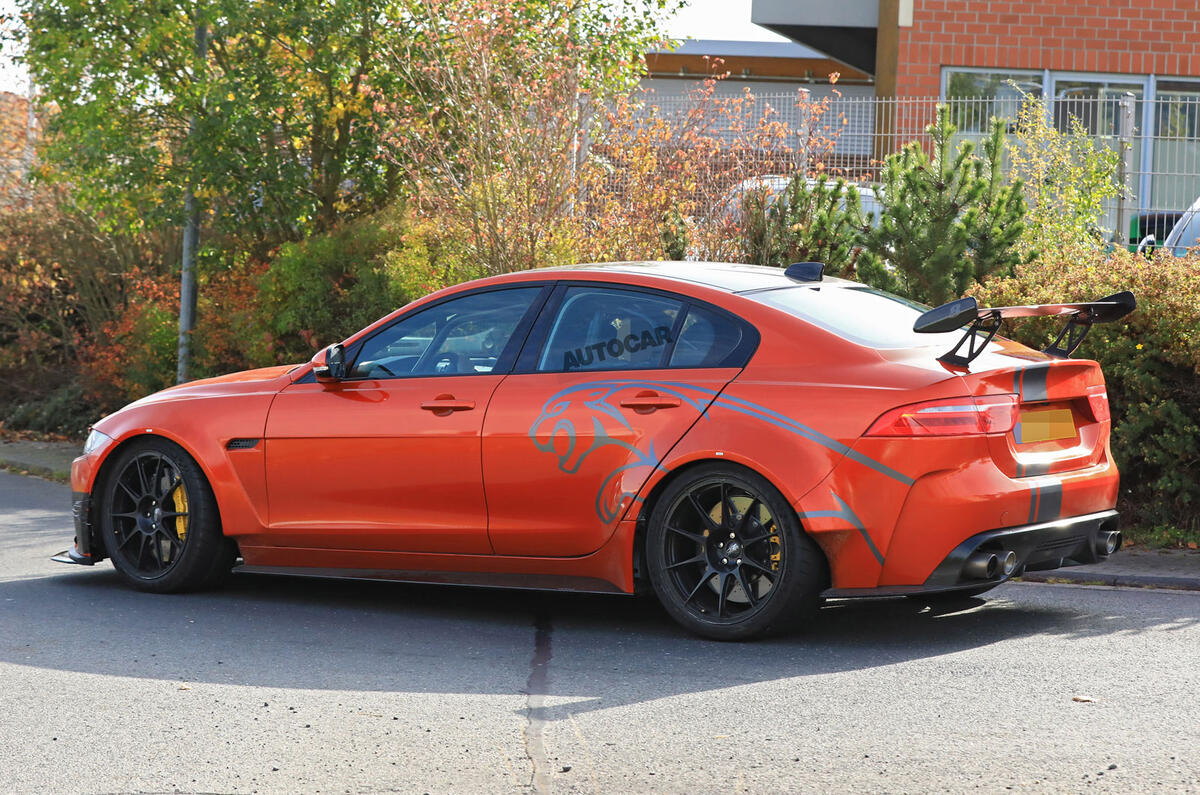 New Jaguar XE SV Project 8 tests at the Nürburgring