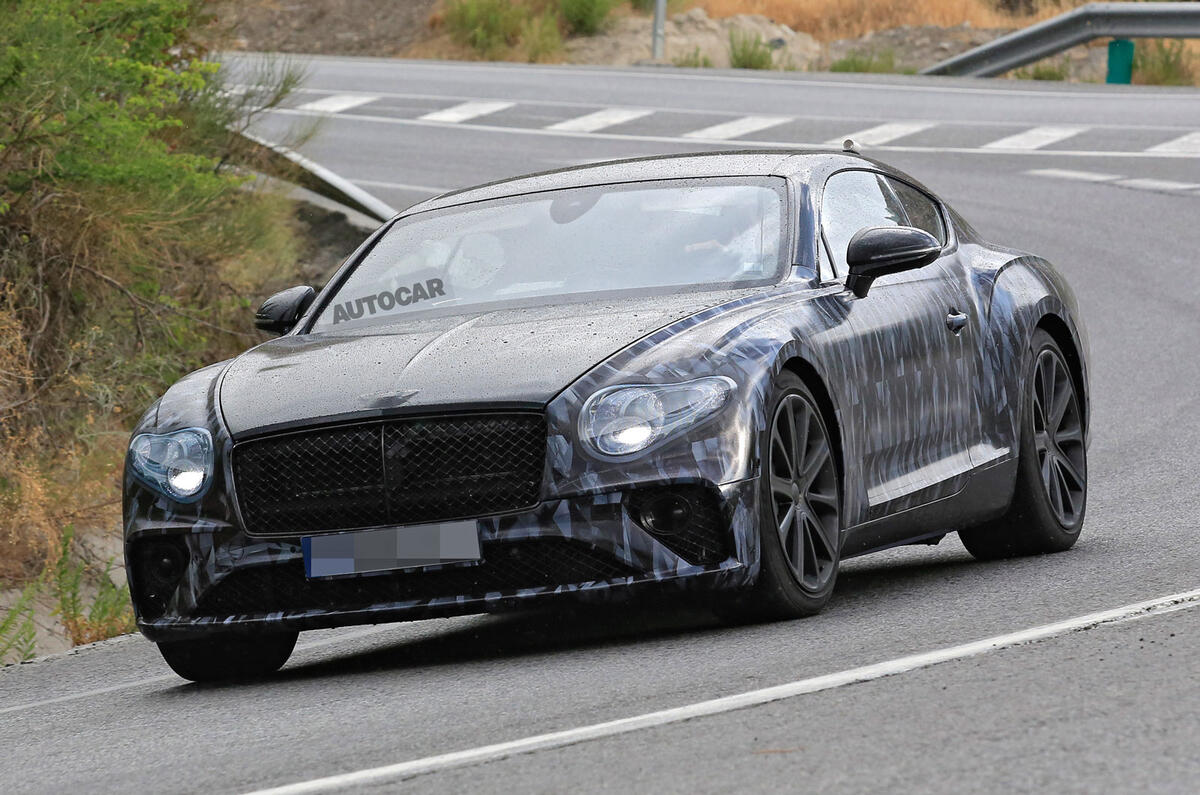 2018 Bentley Continental GT seen almost undisguised