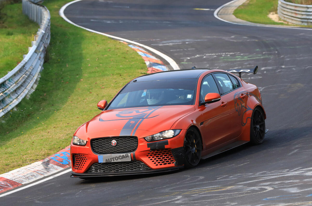 New Jaguar XE SV Project 8 tests at the Nürburgring