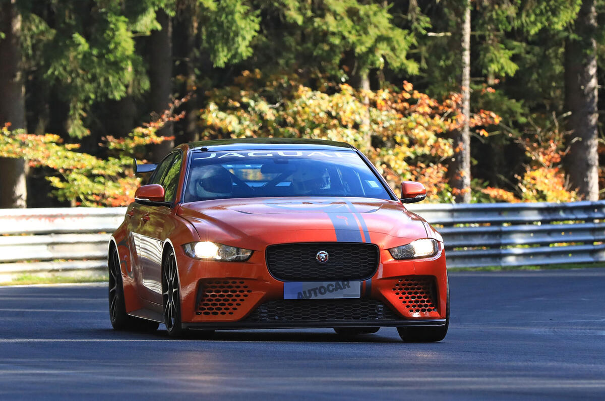 New Jaguar XE SV Project 8 tests at the Nürburgring