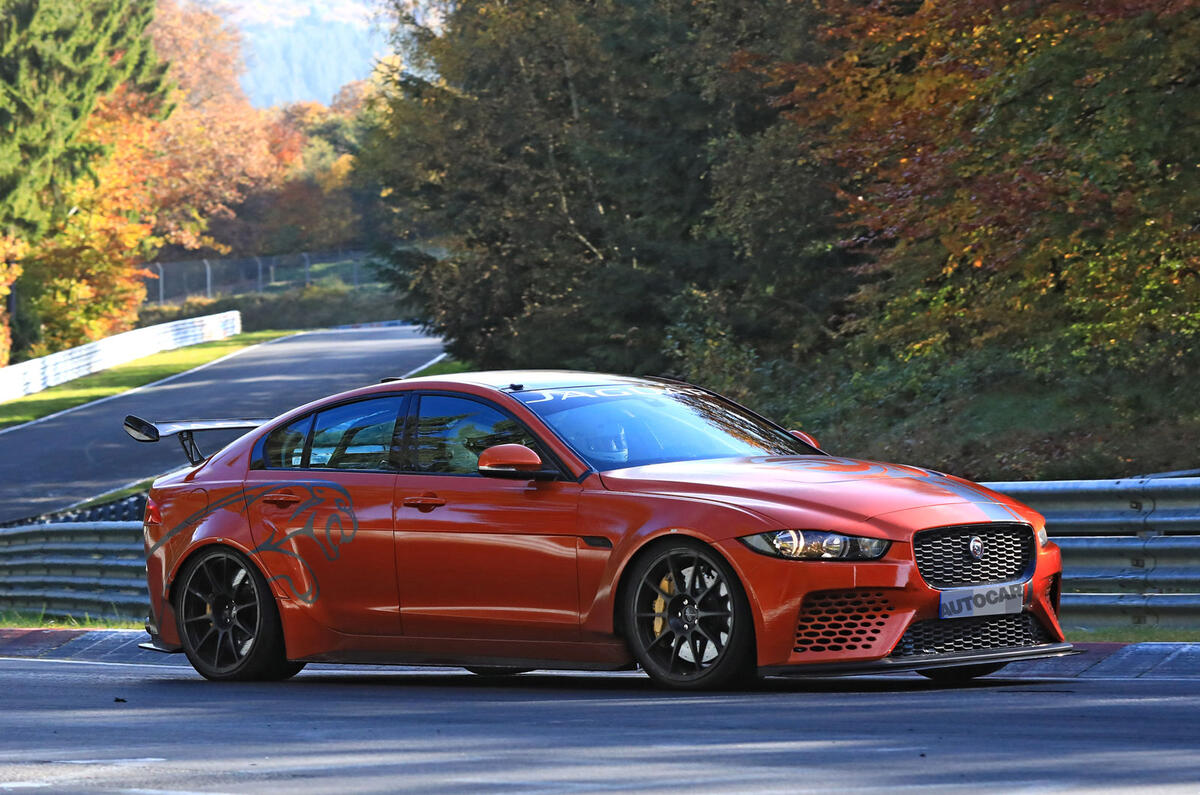 New Jaguar XE SV Project 8 tests at the Nürburgring