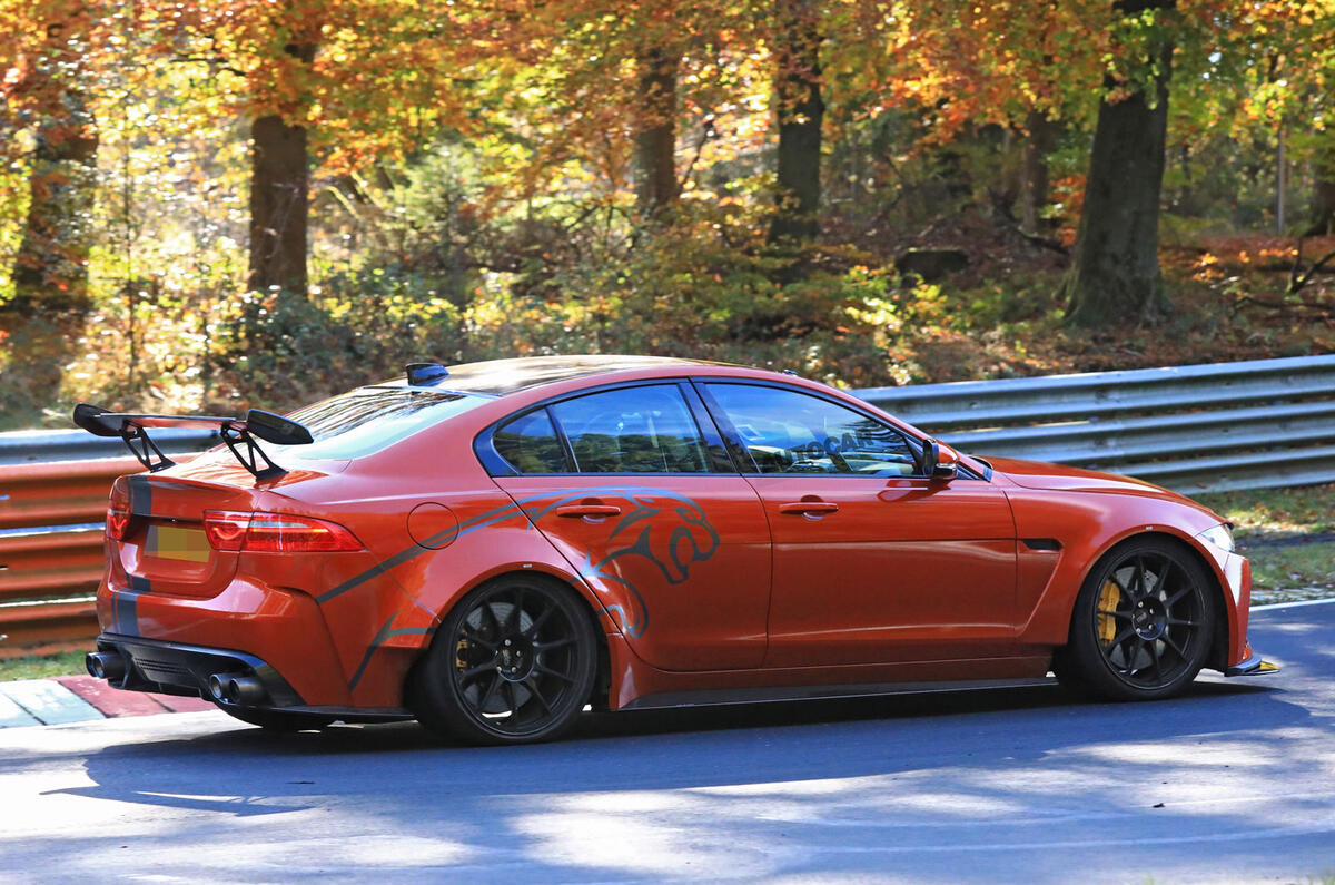 New Jaguar XE SV Project 8 tests at the Nürburgring