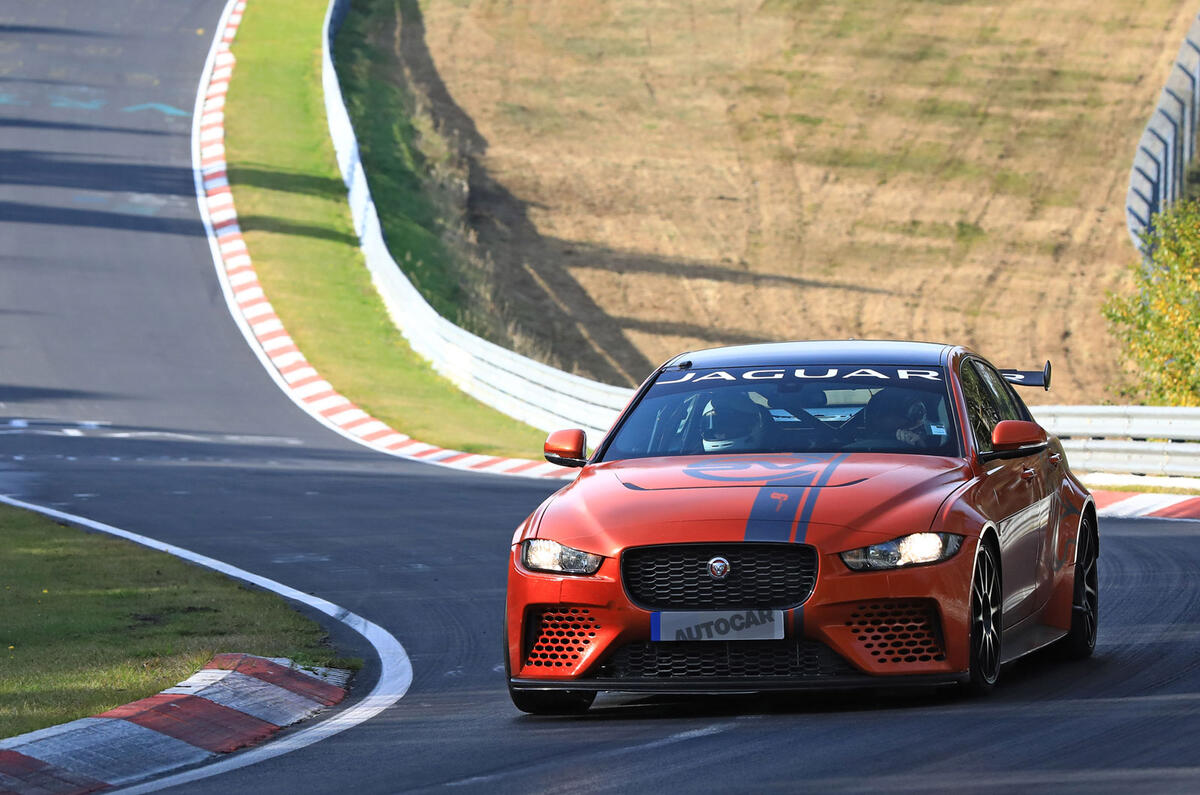 New Jaguar XE SV Project 8 tests at the Nürburgring