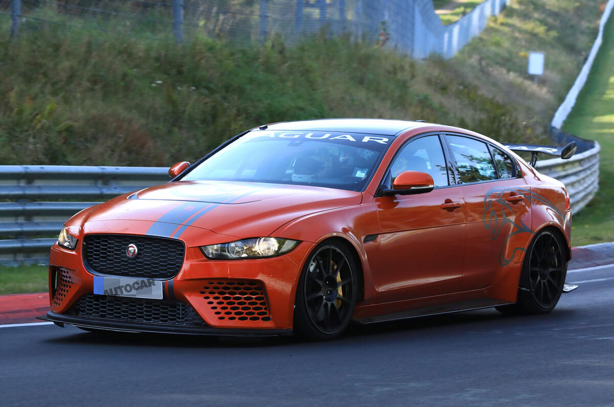 New Jaguar XE SV Project 8 tests at the Nürburgring