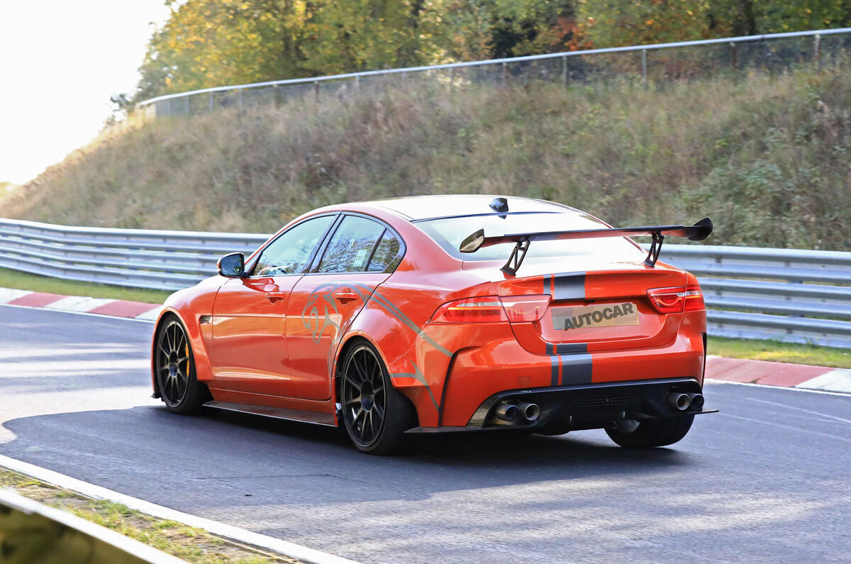New Jaguar XE SV Project 8 tests at the Nürburgring
