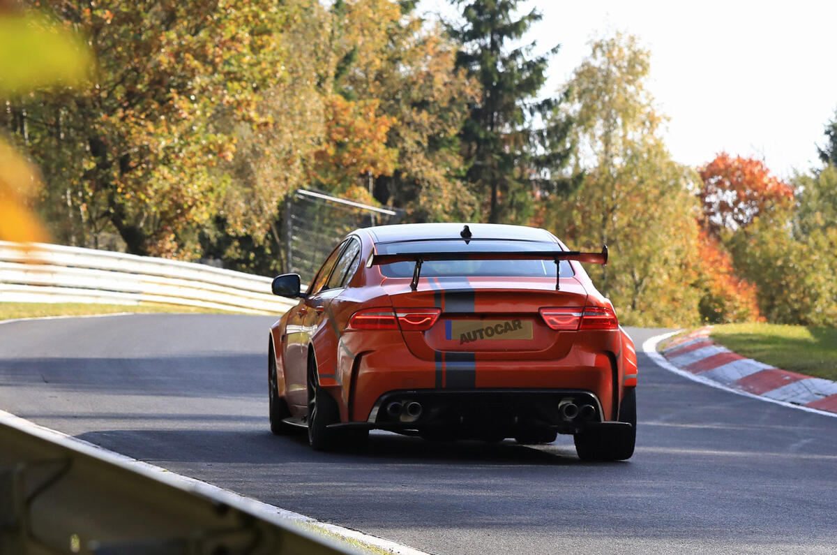 New Jaguar XE SV Project 8 tests at the Nürburgring