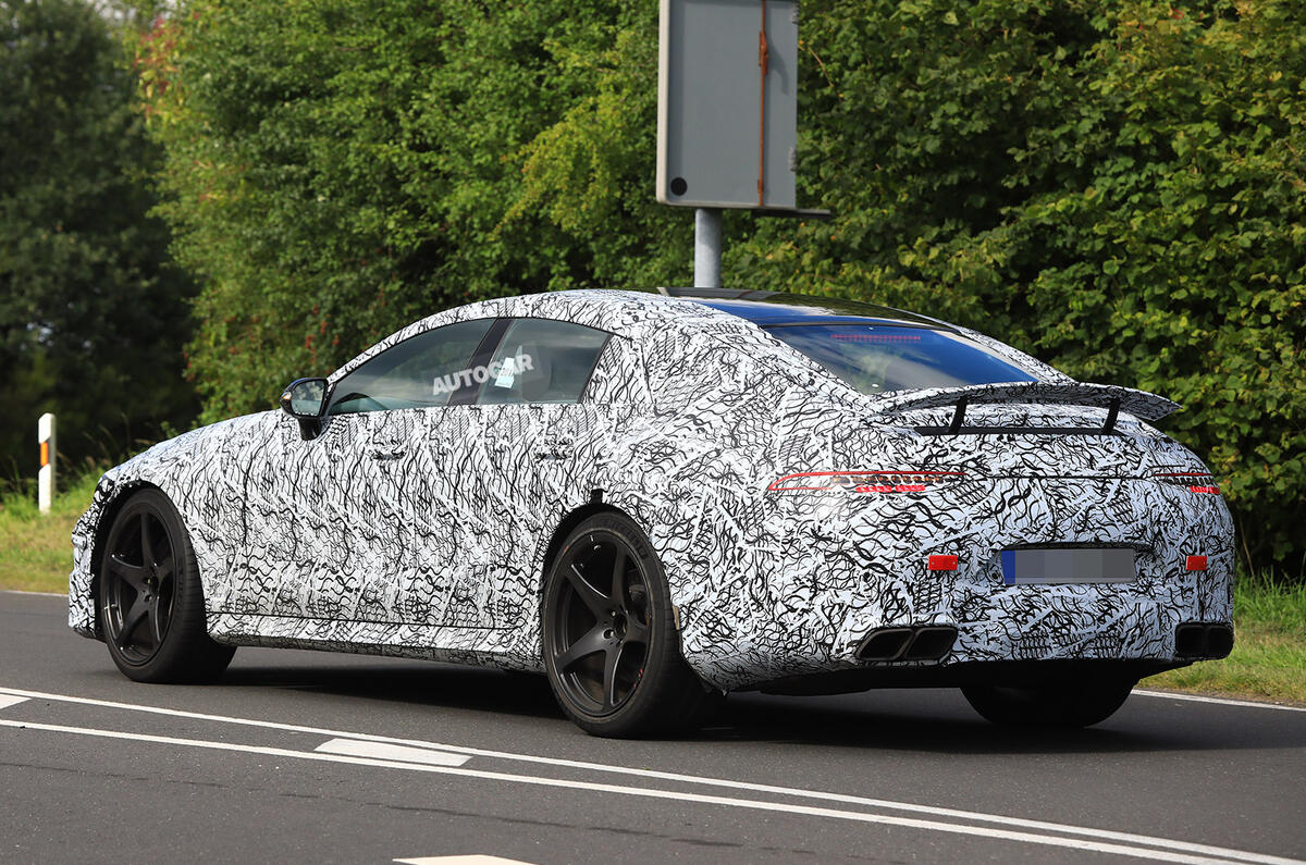 Mercedes-AMG GT four-door - 800bhp hybrid gets active spoiler