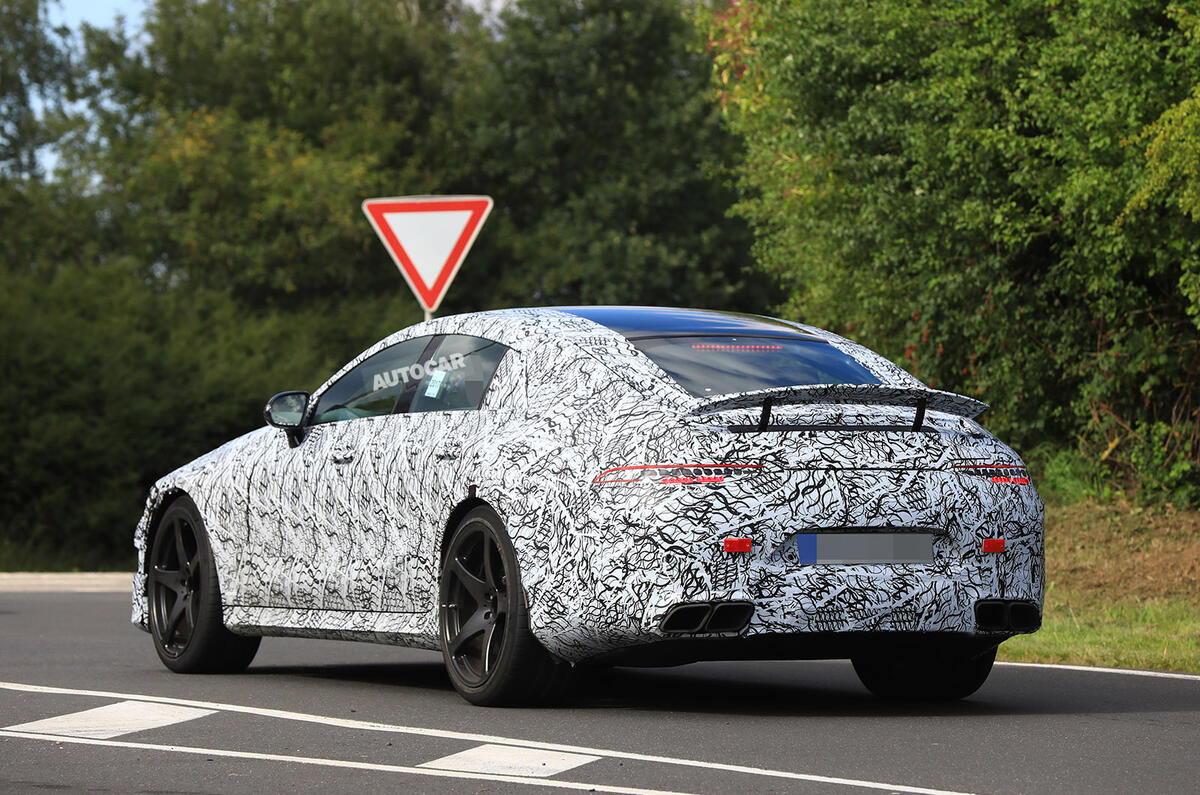 Mercedes-AMG GT four-door - 800bhp hybrid gets active spoiler