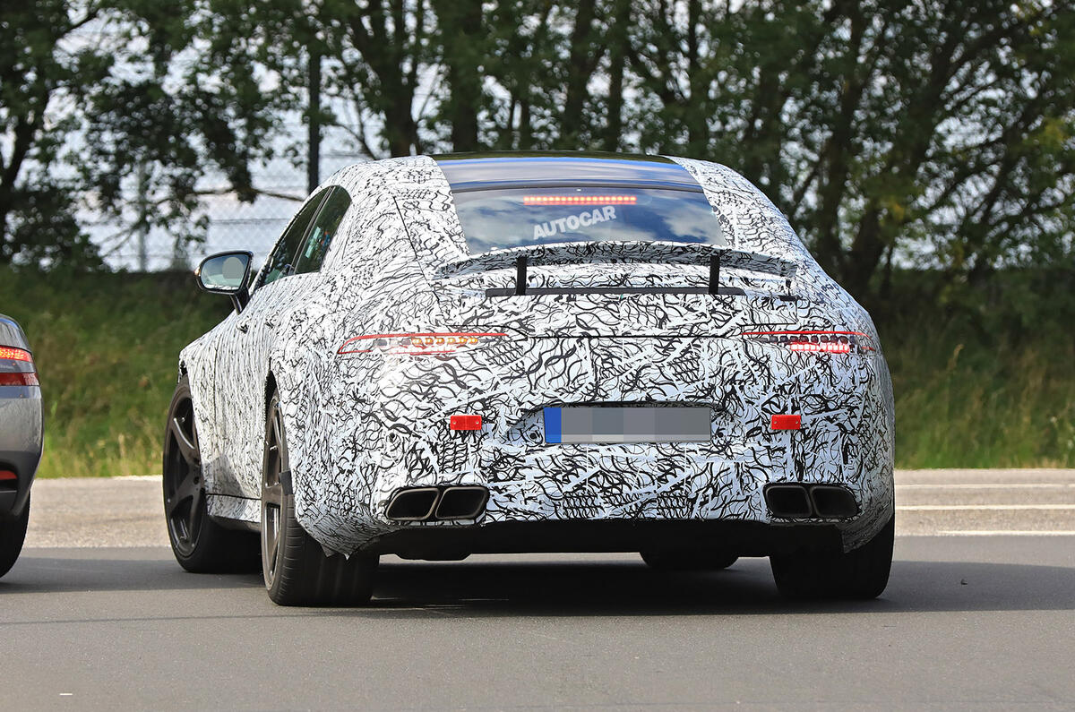 Mercedes-AMG GT four-door - 800bhp hybrid gets active spoiler
