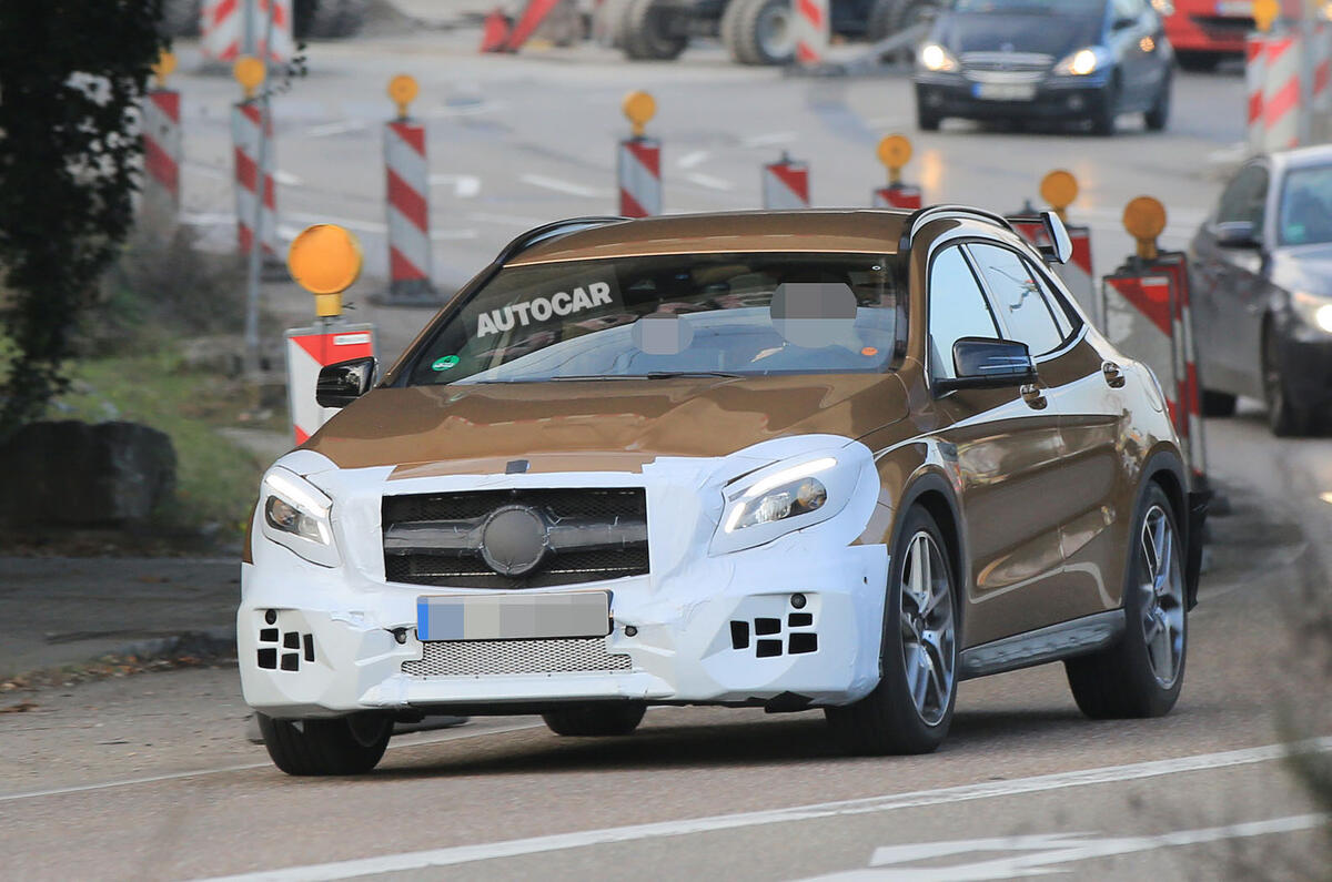 Facelifted Mercedes-AMG GLA 45 spotted testing
