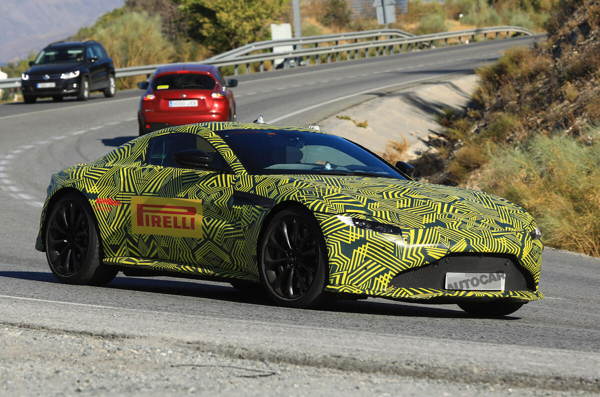 2018 Aston Martin Vantage sighting shows clear DB10 influence