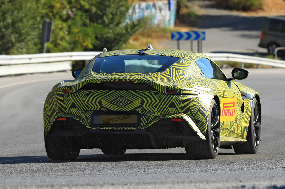 2018 Aston Martin Vantage sighting shows clear DB10 influence