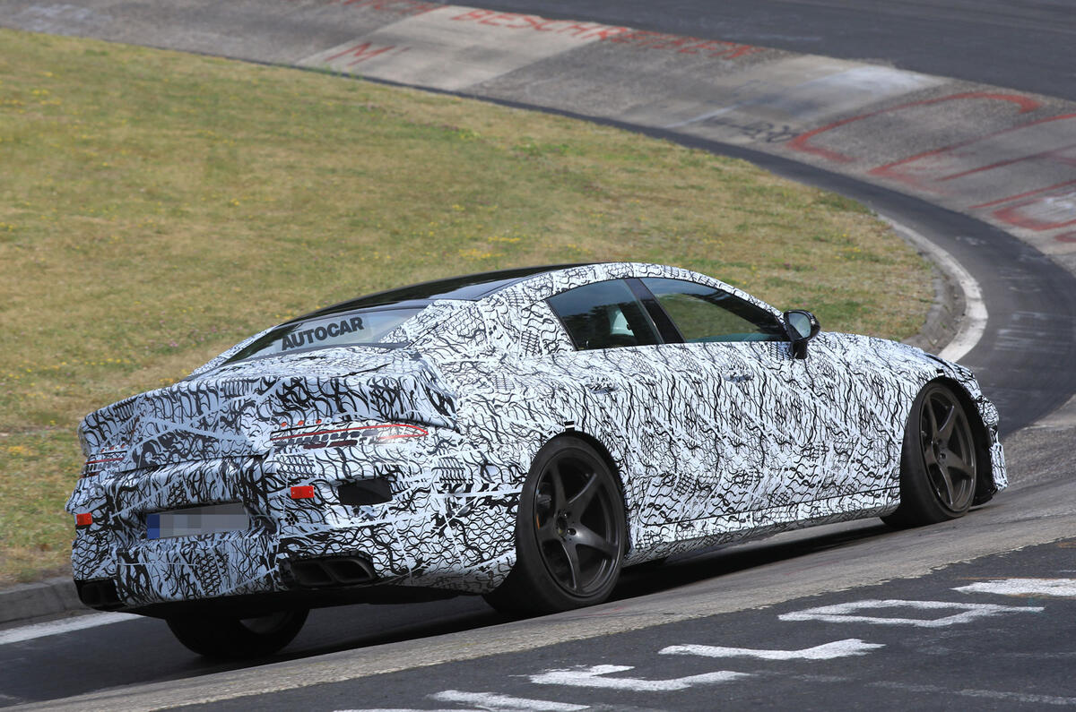 Mercedes-AMG GT four-door - 600bhp Panamera rival tests at Nurburgring