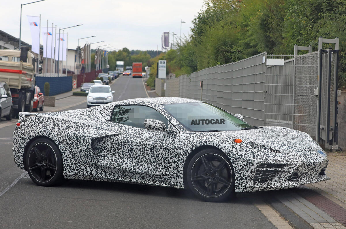 Mid-engined Chevrolet Corvette C8 sheds cladding to reveal shape