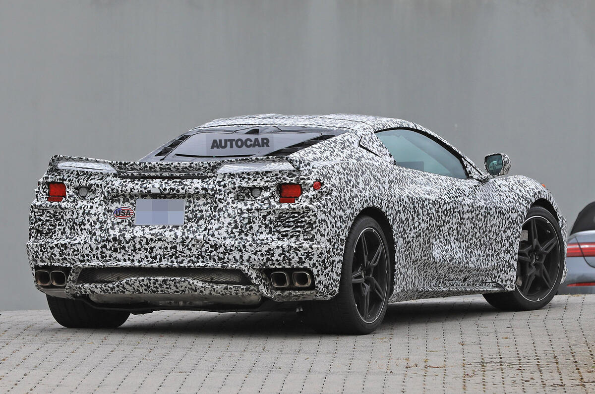 Mid-engined Chevrolet Corvette C8 sheds cladding to reveal shape