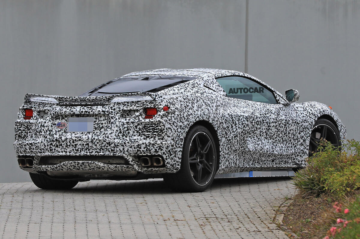 Mid-engined Chevrolet Corvette C8 sheds cladding to reveal shape
