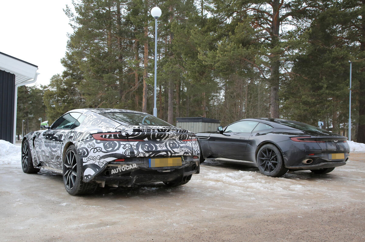 2018 Aston Martin Vantage spotted winter testing with AMG V8