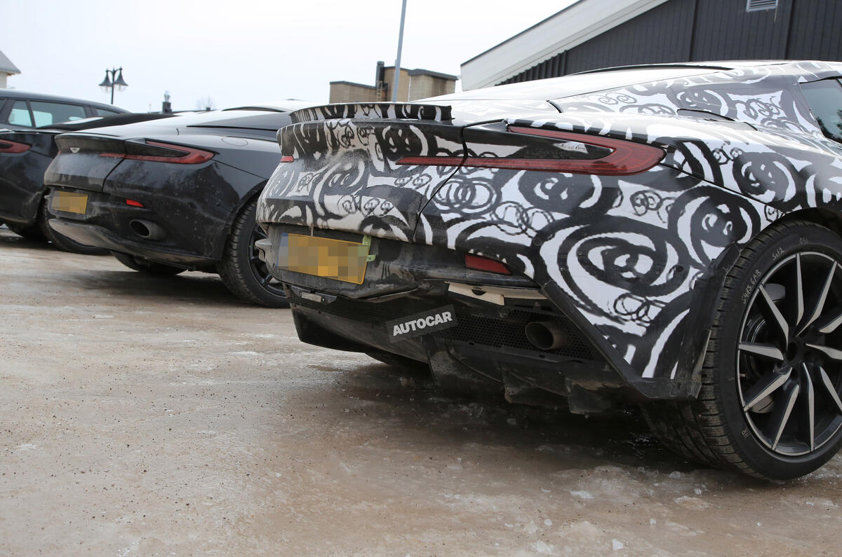 2018 Aston Martin Vantage spotted winter testing with AMG V8