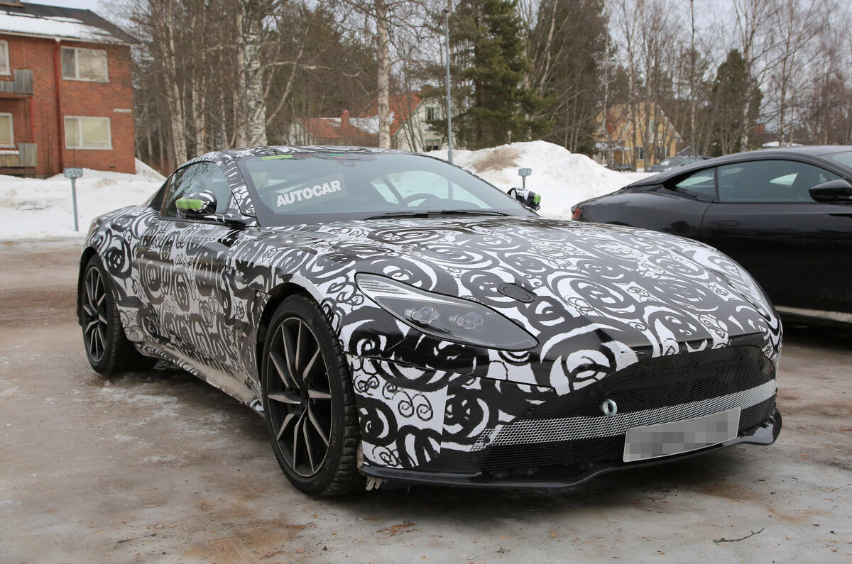 2018 Aston Martin Vantage spotted winter testing with AMG V8