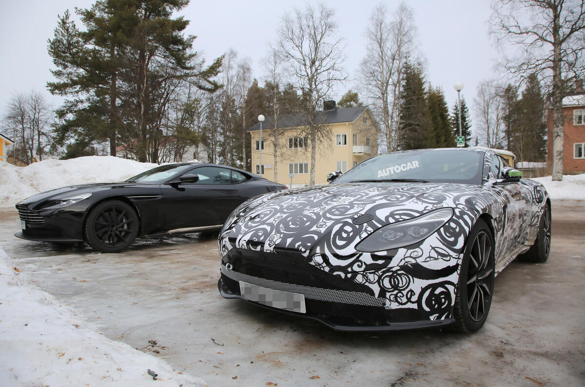 2018 Aston Martin Vantage spotted winter testing with AMG V8