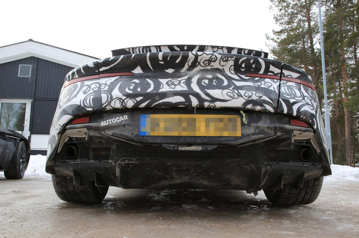 2018 Aston Martin Vantage spotted winter testing with AMG V8