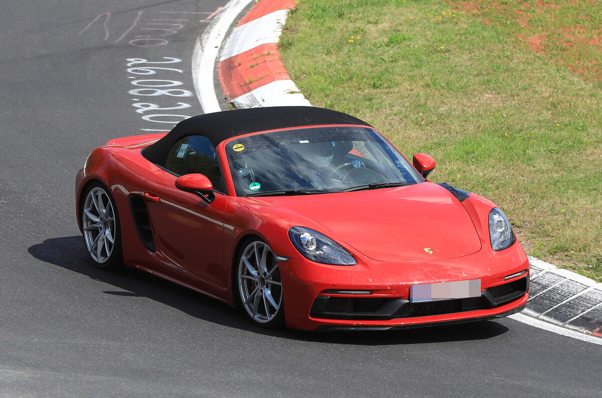 Porsche 718 Boxster GTS spied with up to 375bhp
