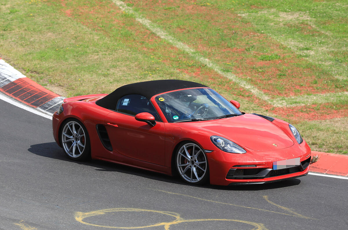 Porsche 718 Boxster GTS spied with up to 375bhp
