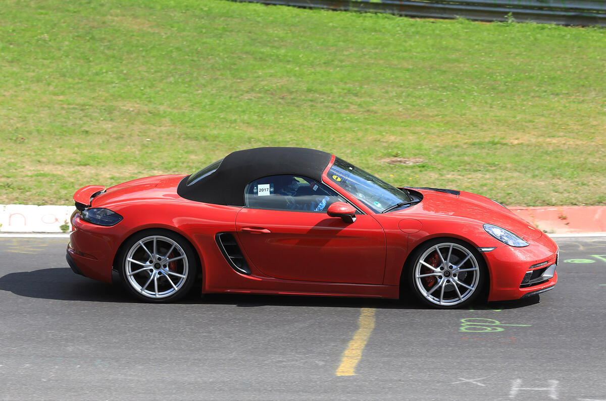 Porsche 718 Boxster GTS spied with up to 375bhp