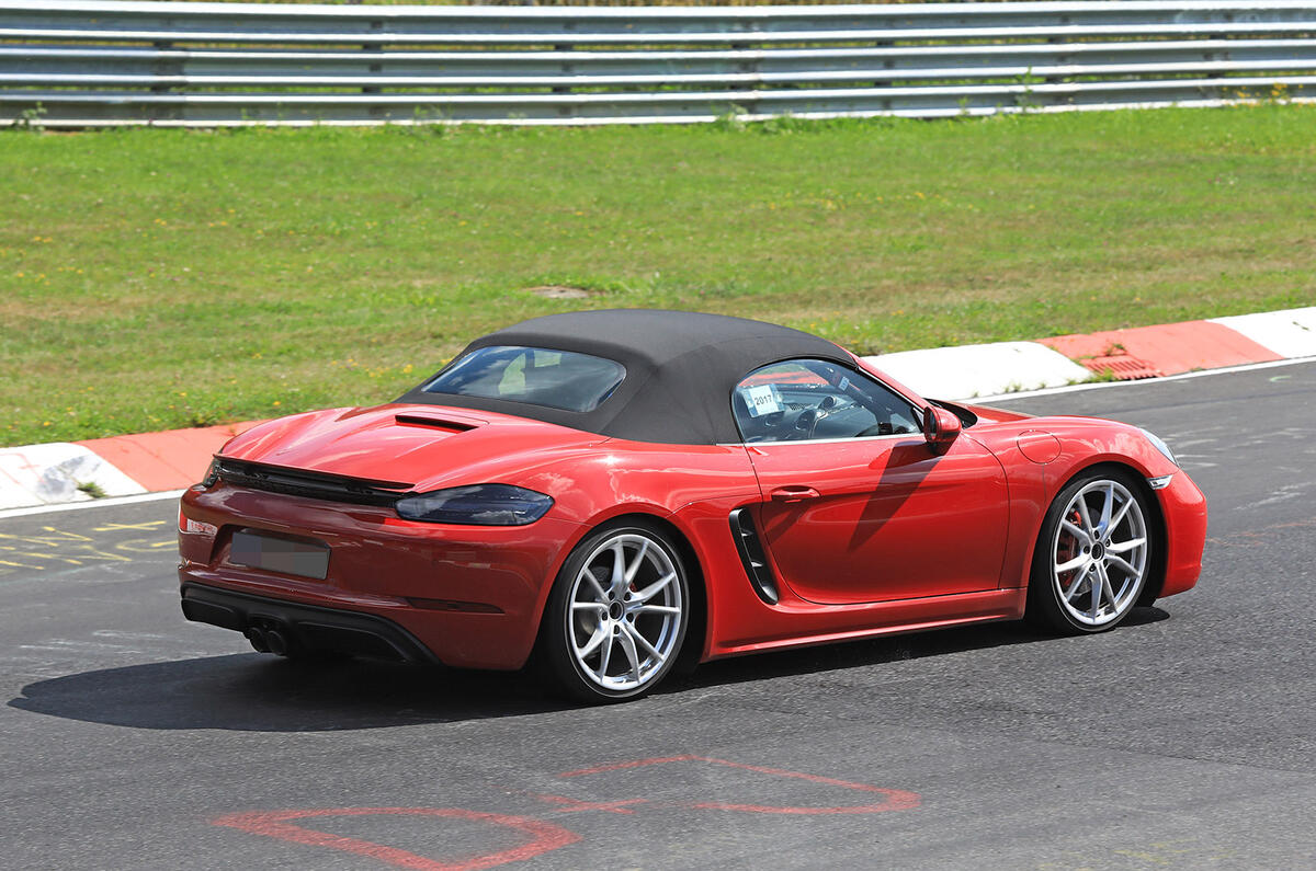 Porsche 718 Boxster GTS spied with up to 375bhp