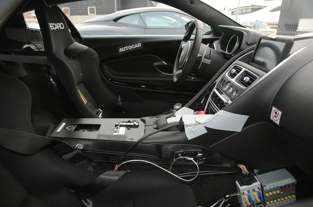 2018 Aston Martin Vantage spotted winter testing with AMG V8