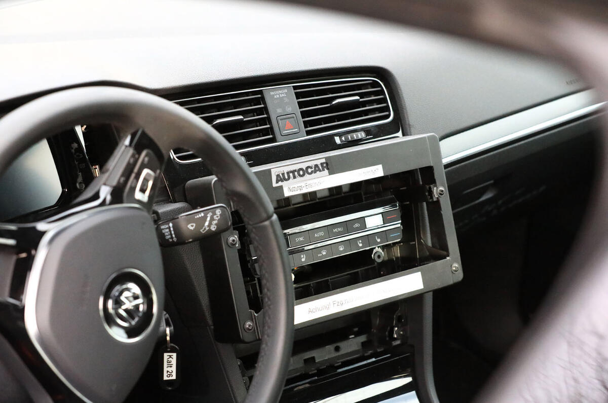 2019 Volkswagen Golf Mk8: first pictures show new cabin tech